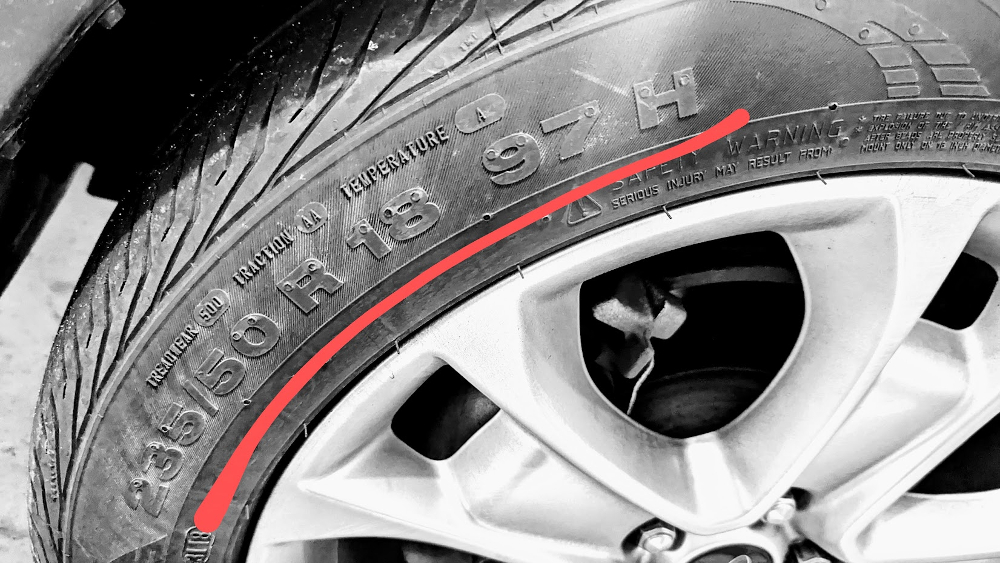 Showing Tire Code